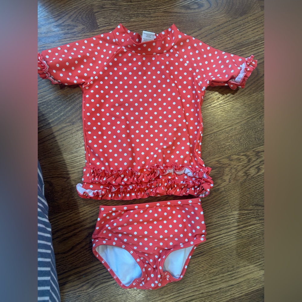 Ruffle Butts Red Polka Dot Swimsuit